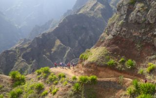 Hiking in the mountains of Santo Antao