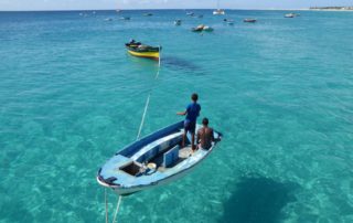 Sal island, crystal water in Santa Maria