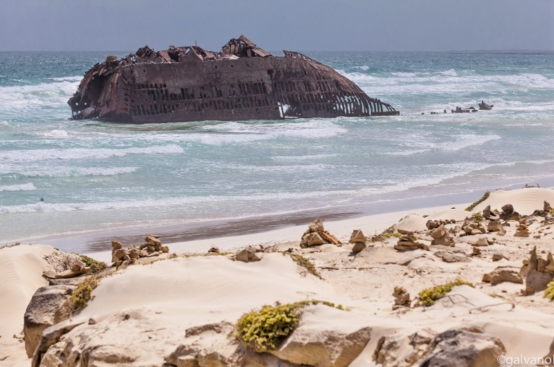 Boa Vista, Wrack am Strand