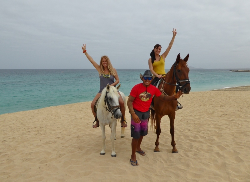 Hand tailored Capeverde tours with horse riding on the beach