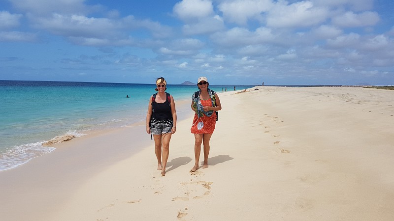 Sun and sandy beach on Cape Verde islands