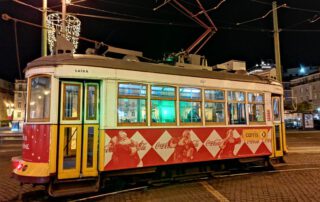 Traditional tram in Lisbon